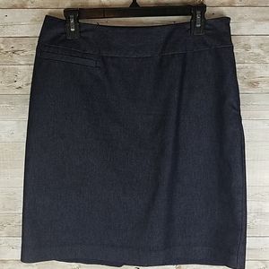Merona, Denim pencil skirt with wide band, Sz 10